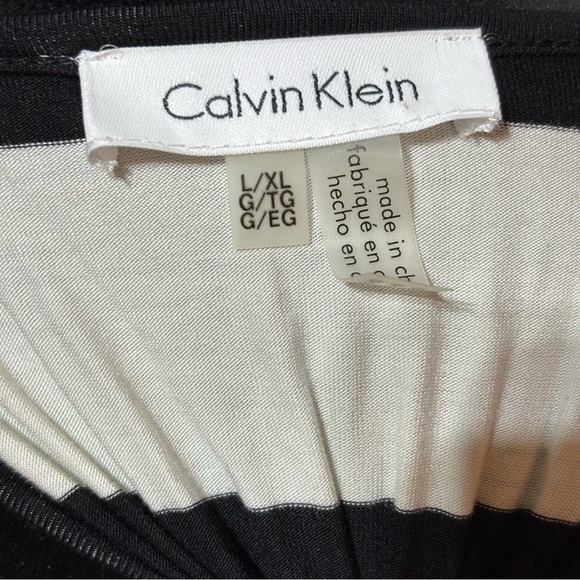 Calvin Klein Black & White Cover Up Maxi Dress Size L/XL - Picture 12 of 16